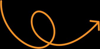 Decorative spiral arrow